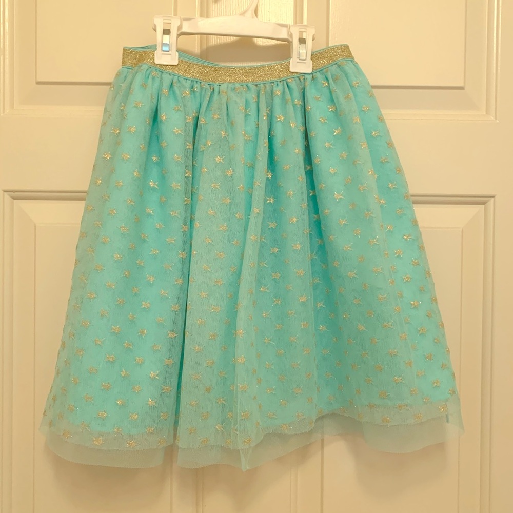 Turquoise and gold tutu skirt - Girls 10-12